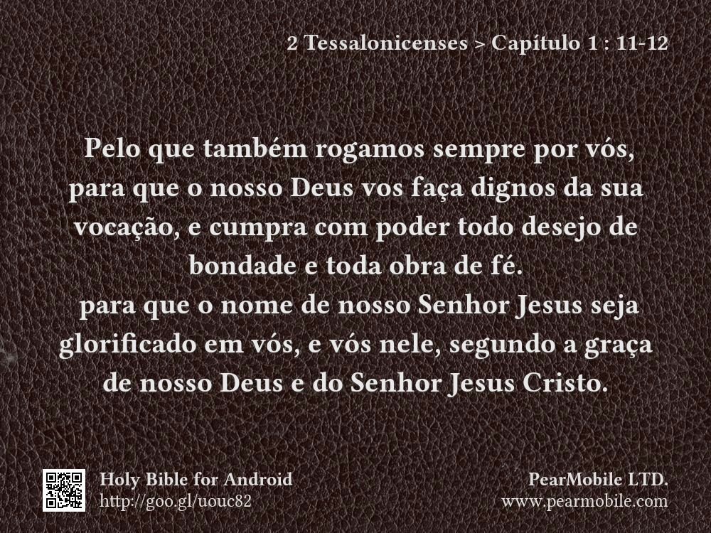 2 Tessalonicenses, Capítulo 1:11-12